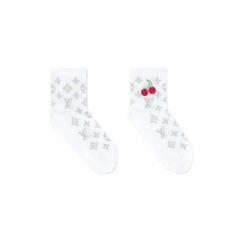 Louis Vuitton Women LV x TM Monogram Cerise Socks M7990M