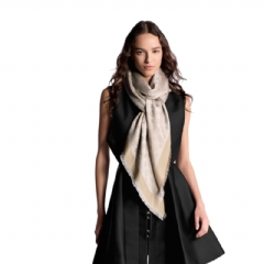 Louis Vuitton Women Monogram Shine Shawl Greige M75121