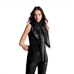 Louis Vuitton Women Monogram Shine Shawl Black M75123
