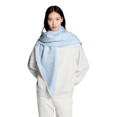 Louis Vuitton Women Petit Natte Shawl Light Blue M97640
