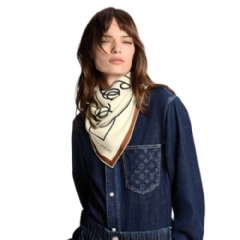 Louis Vuitton Women Chemin Faisant By Andree Putman Square 90 White M97345