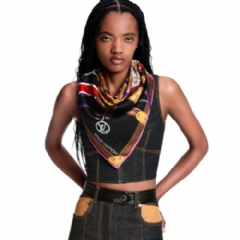 Louis Vuitton Women Strap And Trunk Square 90 Black M97865