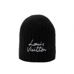 Louis Vuitton Women LV Script Beanie Black M97804