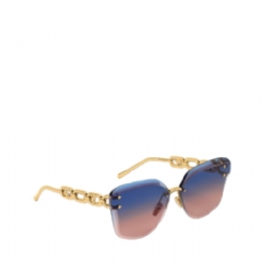 Louis Vuitton Women LV Jewel Cat Eye Sunglasses Gradiant Blue Pink Z3225U