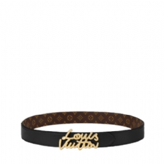 Louis Vuitton Women LV Script 30mm Belt Black M4472V
