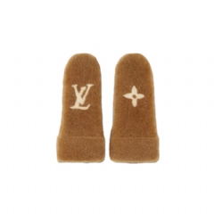 Louis Vuitton Women Monogram Shearling Mitts Camel M94839