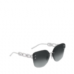 Louis Vuitton Women LV Jewel Cat Eye Sunglasses SILVER BLACK Z2142U