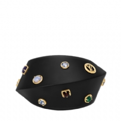 Louis Vuitton Women LV Swirl Cuff Black M1838A