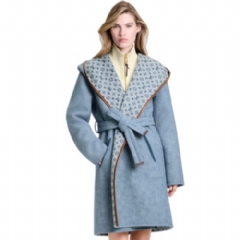 Louis Vuitton Women Reversible Signature Hooded Wrap Coat 1AIQRN