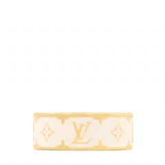 Louis Vuitton Women Nanogram Enamel Ring White M1565S
