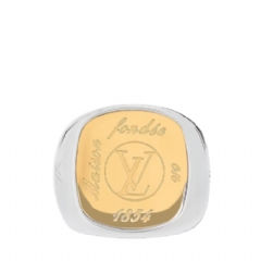 Louis Vuitton Women LV Signet Ring Palladium M1899M