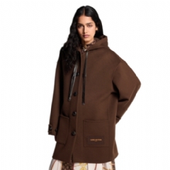 Louis Vuitton Women Hooded Button-Up Coat 1AHYF0