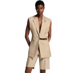 Louis Vuitton Women Monogram Accent Sleeveless Blazer 1AI884