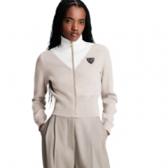 Louis Vuitton Women Cropped Color-Blocked Zip-Up Jacket 1AJGH6