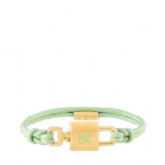 Louis Vuitton Women LV Padlock Bracelet Green M8659F