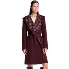 Louis Vuitton Women Signature Long Hooded Wrap Coat 1AHYGK