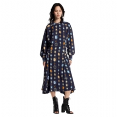 Louis Vuitton Women Long-Sleeved Necklace Dress 1AHZY0
