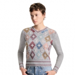 Louis Vuitton Women 3D Signature Argyle Pullover 1AIQE3