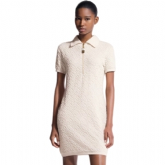 Louis Vuitton Women Monogram Flower Toweling Polo Dress 1AHIWB