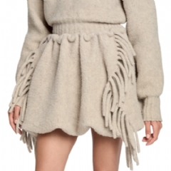 Louis Vuitton Women Fringed Brushed Knit Mini Skirt 1AIRG1