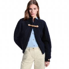 Louis Vuitton Women Strap Front Cable-Knit Cardigan 1AJHNY